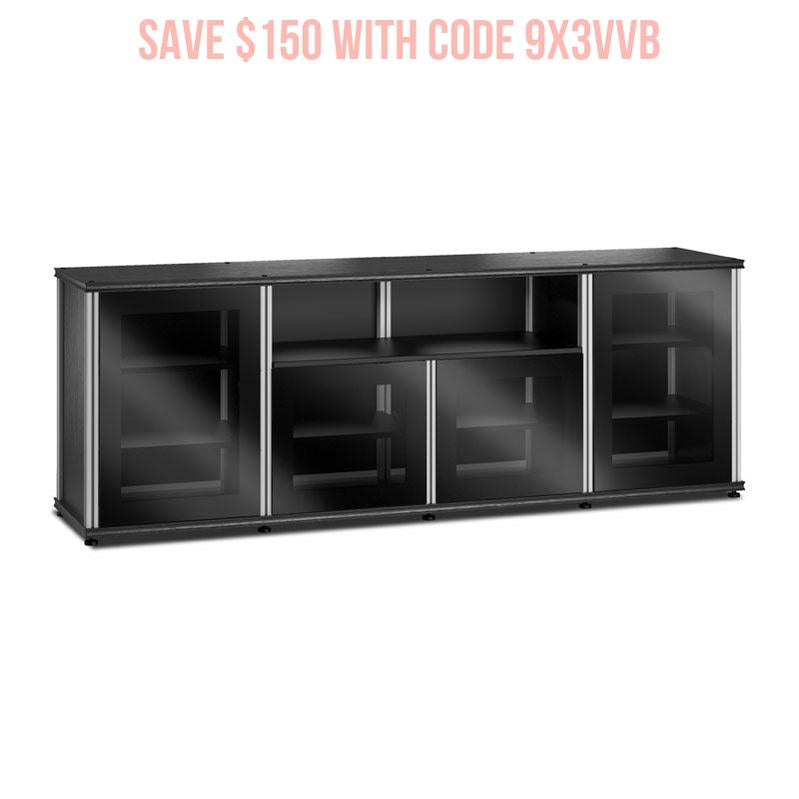 Salamander Synergy Model 345 Black Oak Modular System with Aluminum Posts for Designers