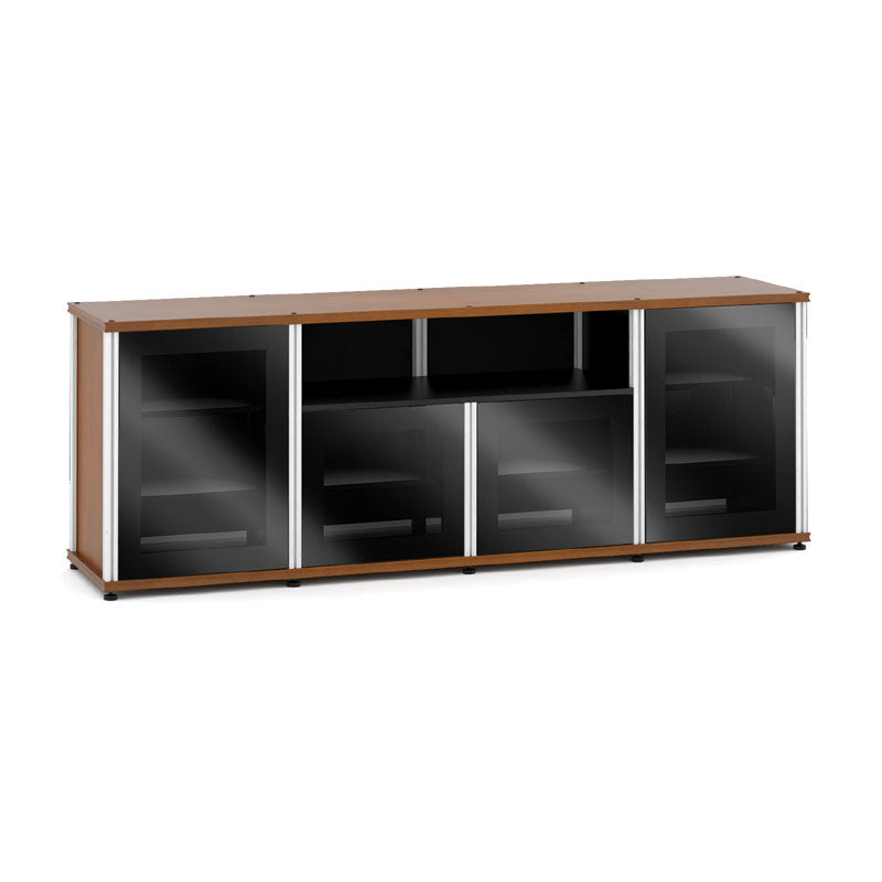 Salamander Synergy Model 345 Cherry AV Console with Aluminum Posts