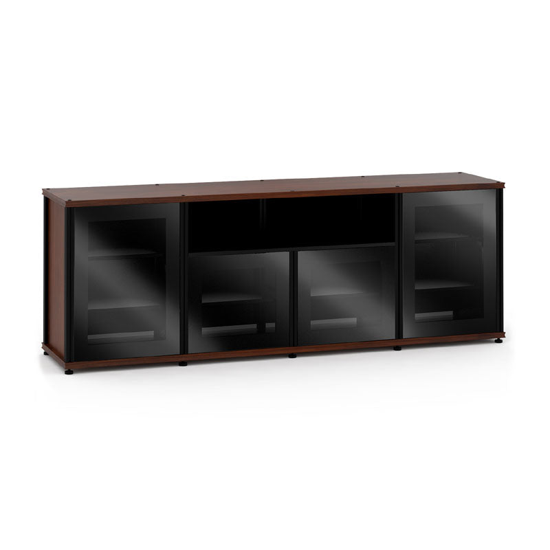Salamander Synergy Model 345 Walnut AV Media Console with Black Posts