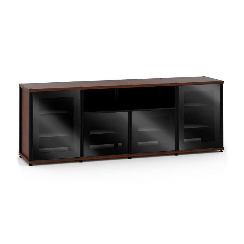 Salamander Synergy Model 345 Walnut AV Media Console with Black Posts