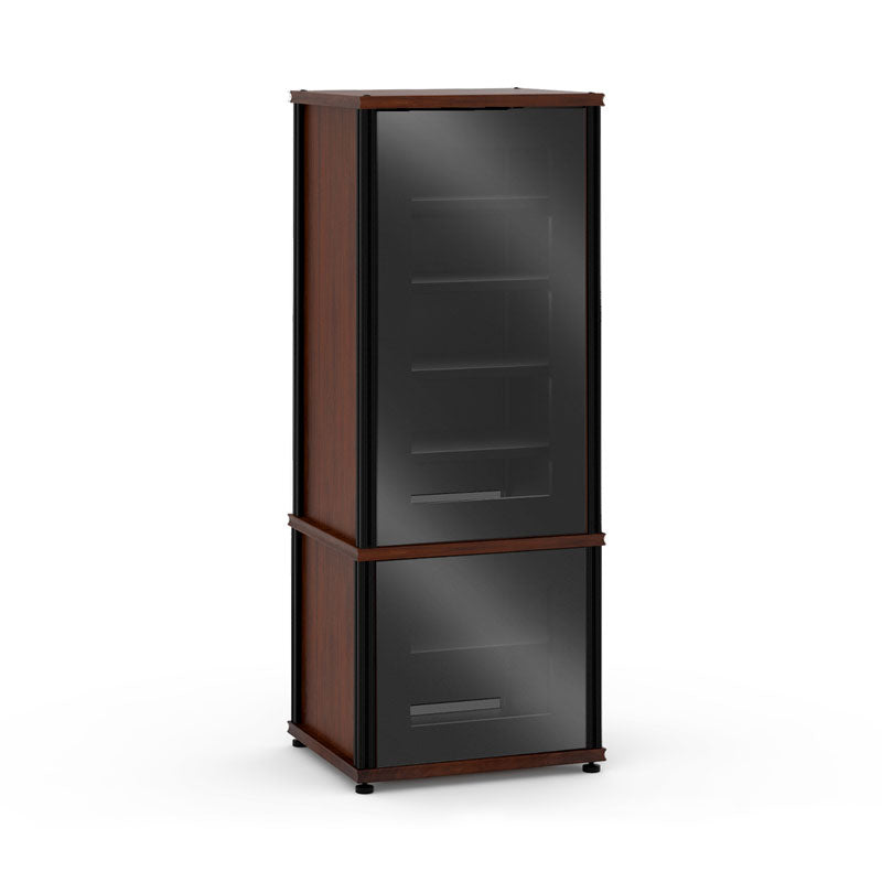 Salamander Synergy Model 603 Media Console Dark Walnut & Black Glass