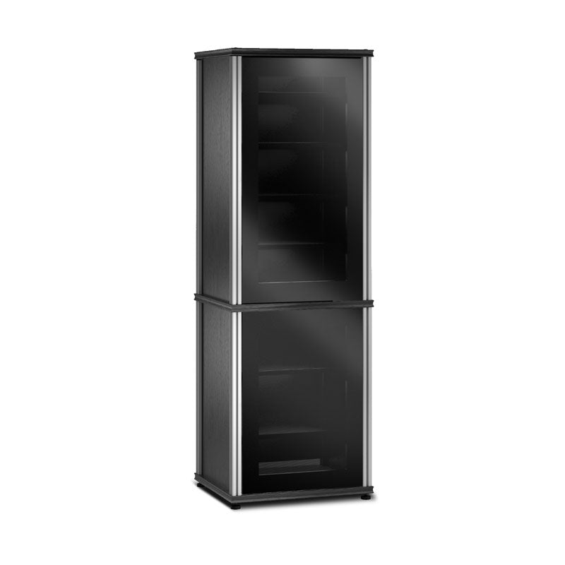 Salamander Synergy Model 703 Black Oak Door System with Aluminum Posts for Modern Homes