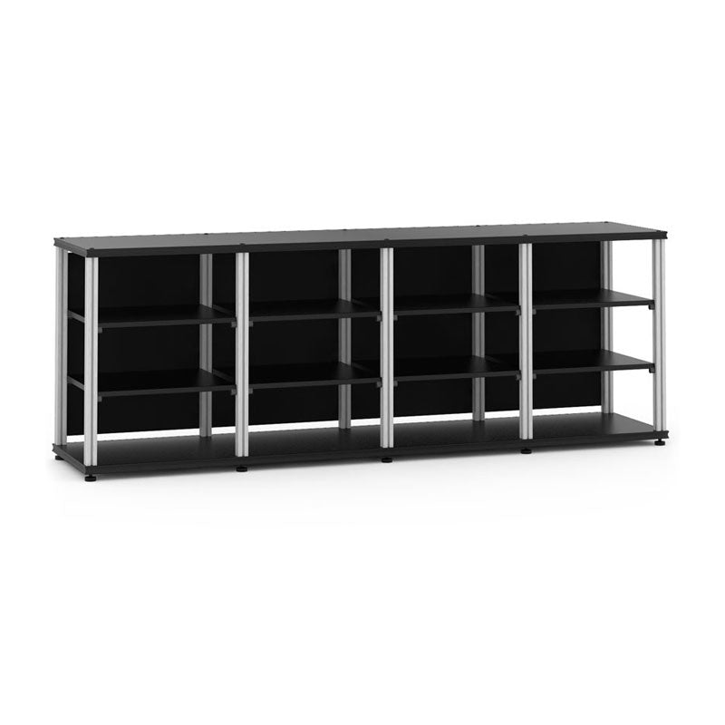 Salamander Synergy Quad 30 AV Cabinet Black Oak with Aluminum Posts
