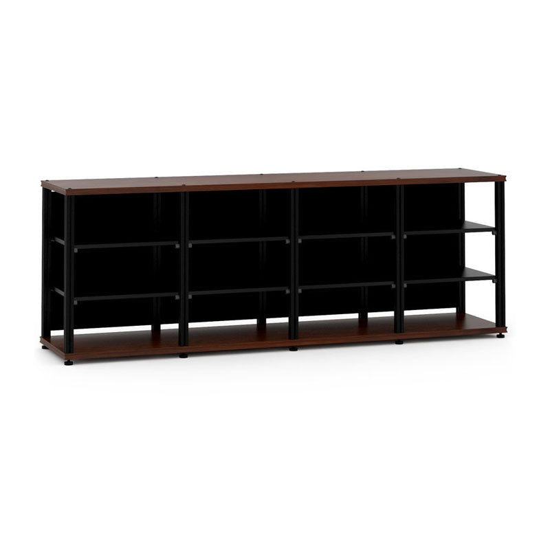 Salamander Synergy Quad 30 AV Cabinet Walnut Black Posts – Modular Storage