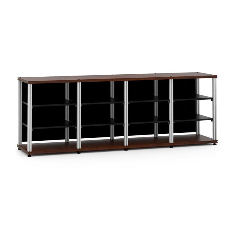 Salamander Synergy Quad 30 Walnut AV Cabinet with Aluminum Posts