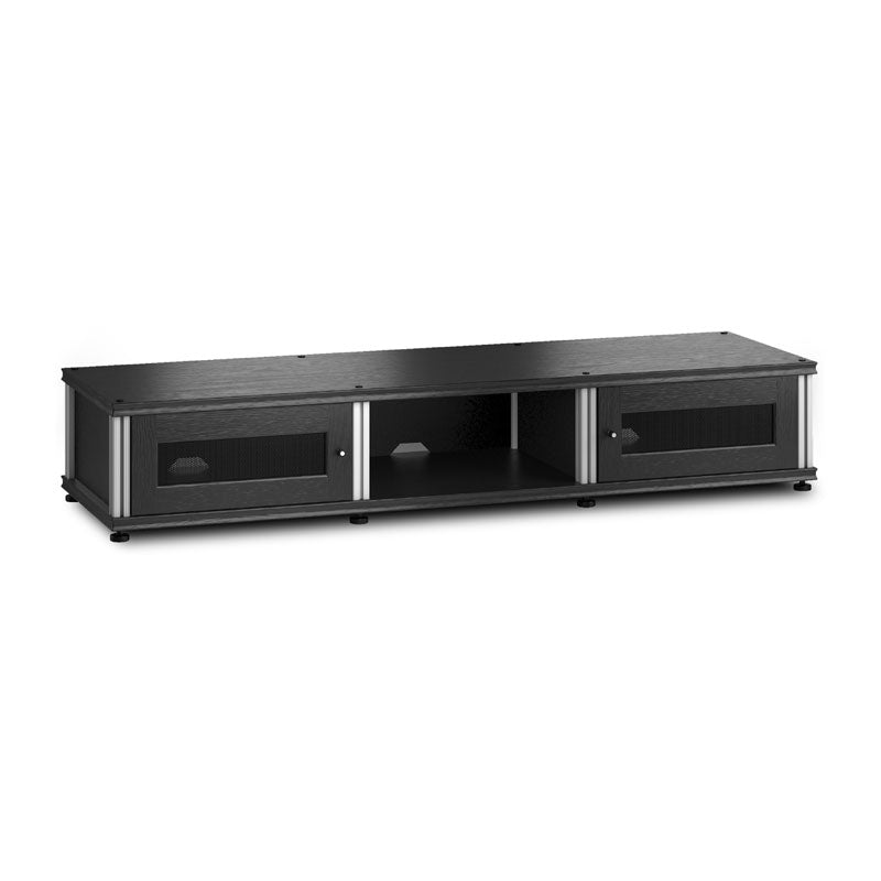 Salamander Synergy SB132BO/A Media Cabinet Black Oak Aluminum Posts