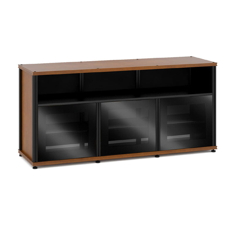 Salamander Synergy SB339C/BG/B AV Cabinet – American Cherry, Black Glass, Modular Storage
