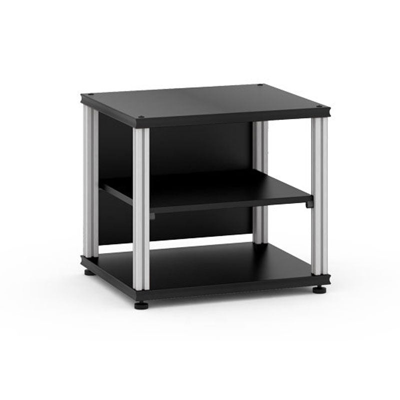 Salamander Synergy Single 20" AV Cabinet Black Oak with Aluminum Posts