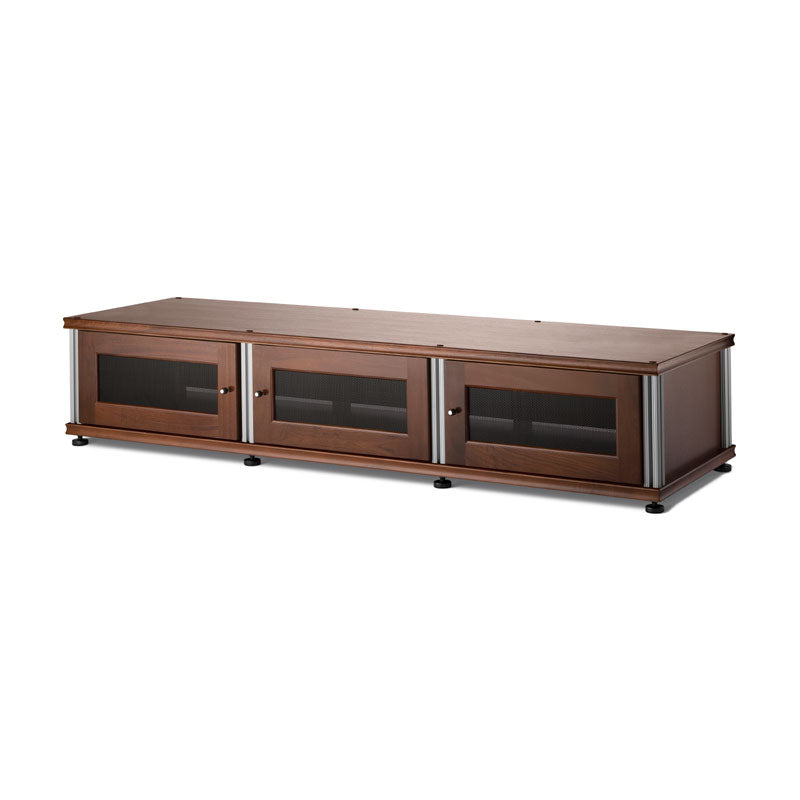 Salamander Synergy Single Box 133 Walnut with Aluminum Posts – Modular Storage
