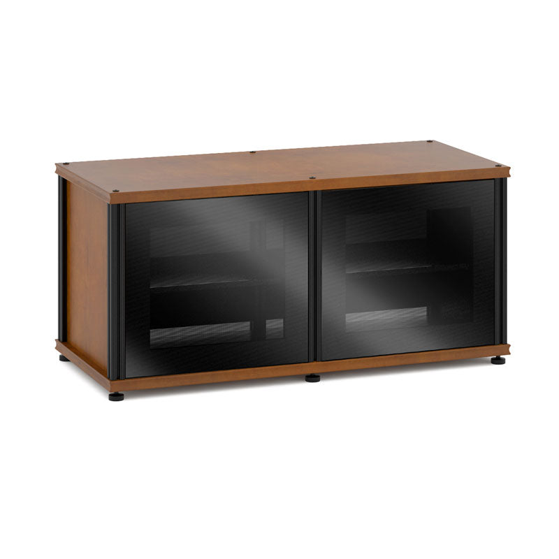 Salamander Synergy Single Box 221 – Modular AV Storage, American Cherry & Black Glass