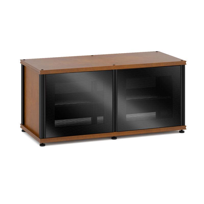 Salamander Synergy Single Box 221 – Modular AV Storage, American Cherry & Black Glass