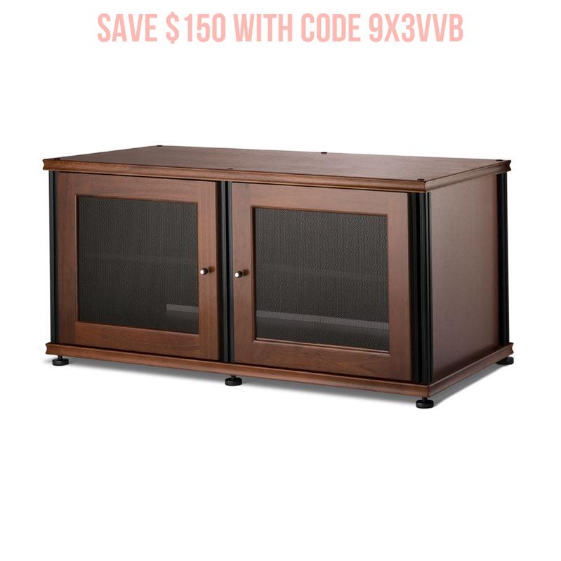 Salamander Synergy Single Box 221 Walnut with Black Posts – Modular Storage