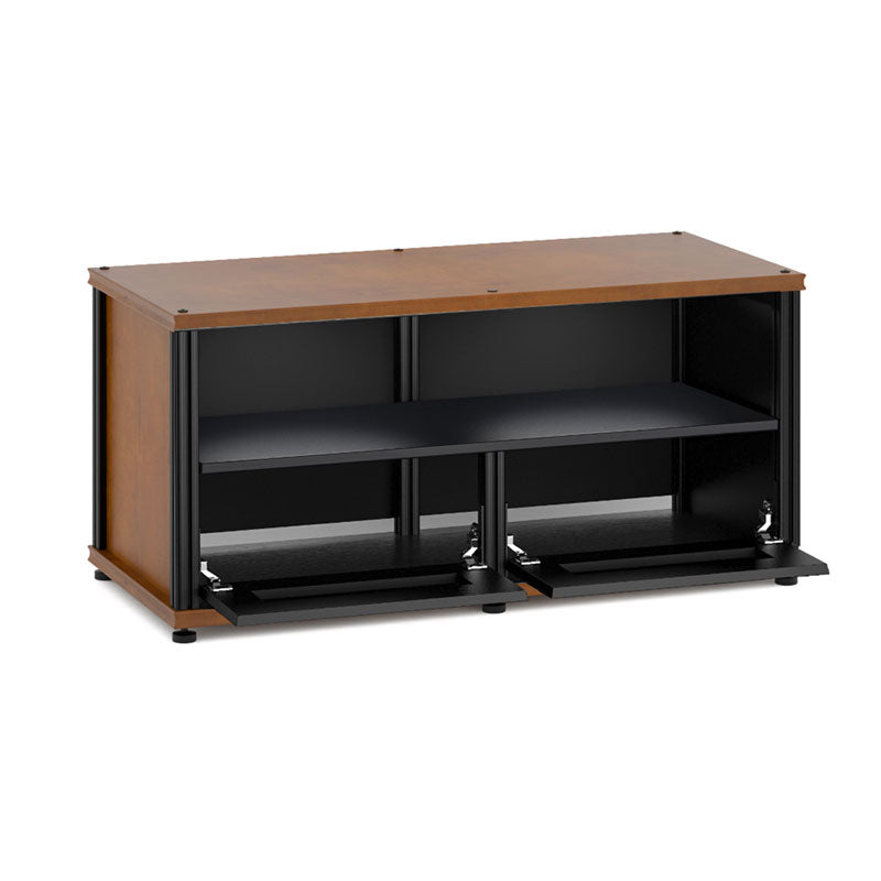 Salamander Synergy Single Box 223 AV Cabinet – Adjustable Storage, American Cherry & Black Glass