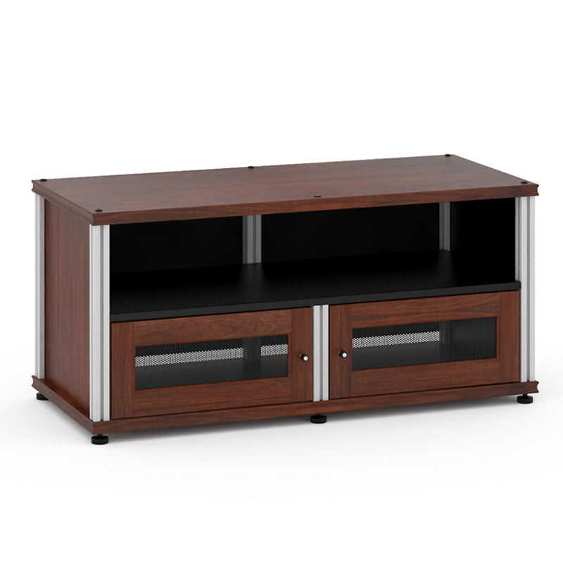 Salamander Synergy Single Box 229 Walnut with Aluminum Posts – Modular Storage