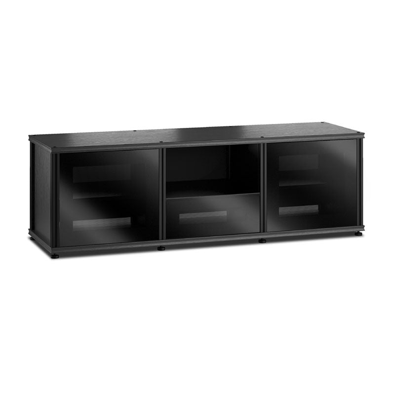 Salamander Synergy Single Box 233 AV Cabinet Black Oak Black Glass