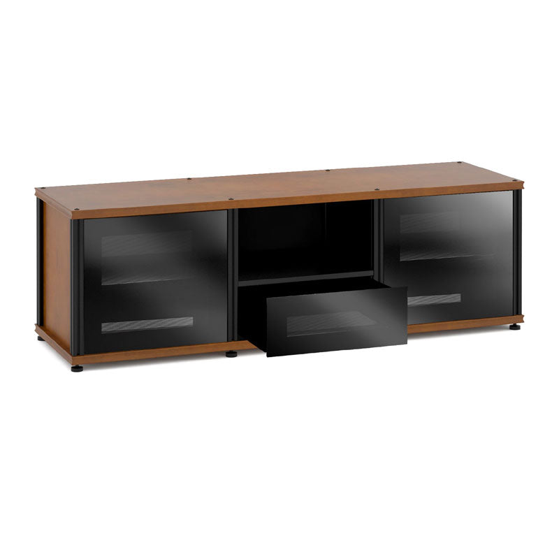 Salamander Synergy Single Box 236 AV Storage Cabinet – American Cherry & Black Glass