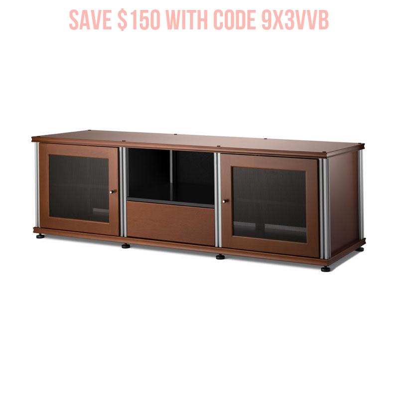 Salamander Synergy Single Box 236 Cherry AV Cabinet with Aluminum Posts