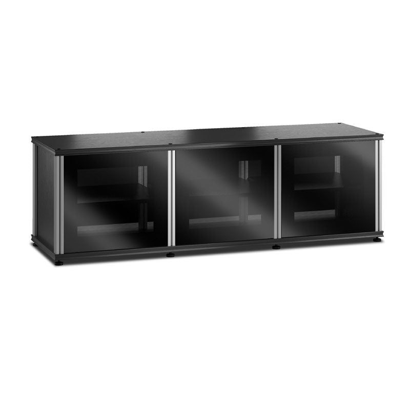 Salamander Synergy Single Box 237 Black Oak Shower Enclosure with Aluminum Posts