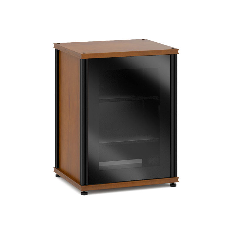 Salamander Synergy Single Box 303 Media Cabinet – American Cherry & Black Glass