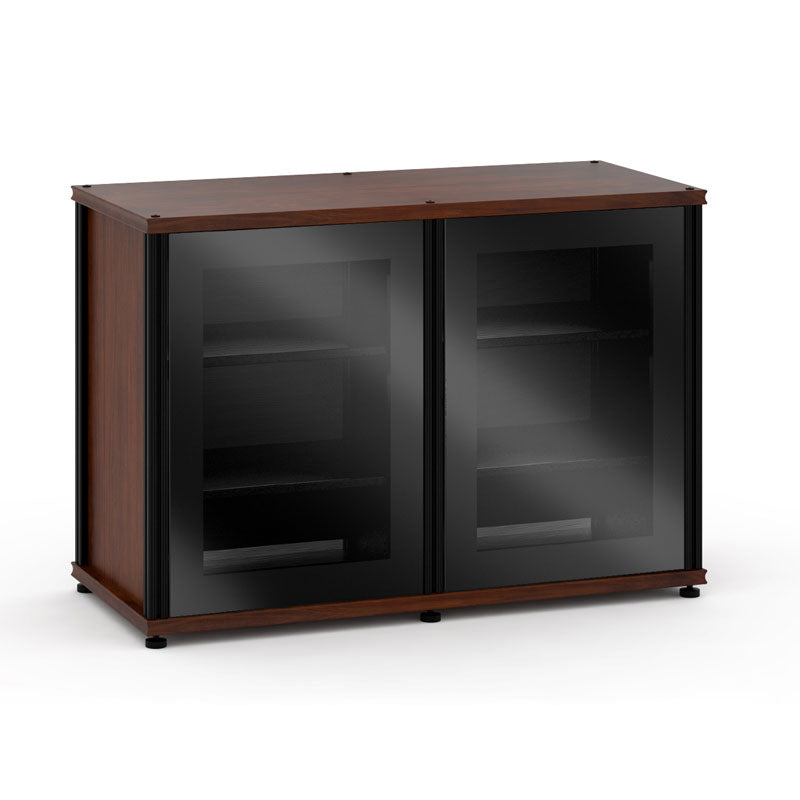 Salamander Synergy Single Box 323 AV Cabinet Dark Walnut Black Glass