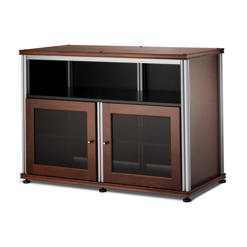 Salamander Synergy Single Box 329 Walnut with Aluminum Posts – Modular Storage