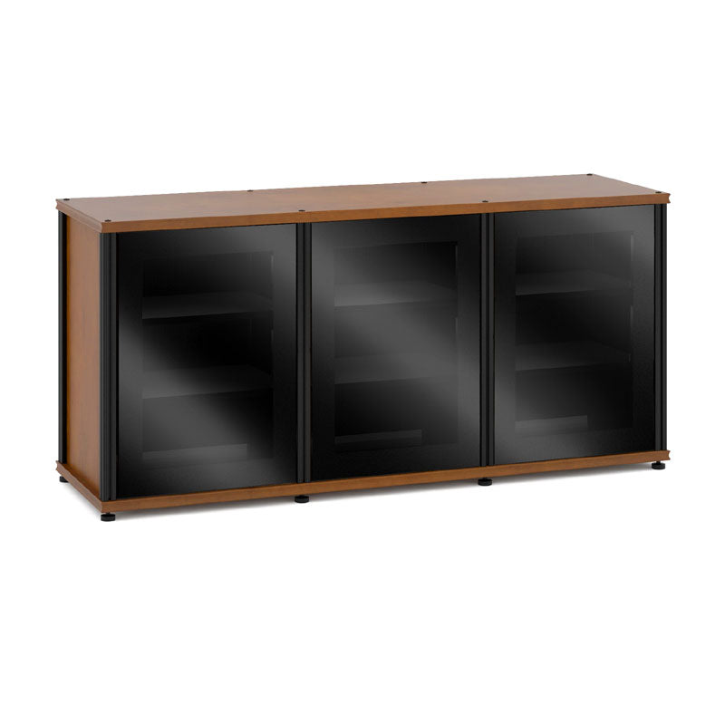 Salamander Synergy Single Box 337 Media Cabinet - American Cherry & Black Glass