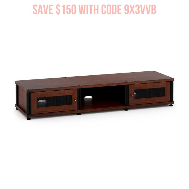 Salamander Synergy Single Box SB132W/B Walnut Storage Unit with Black Posts