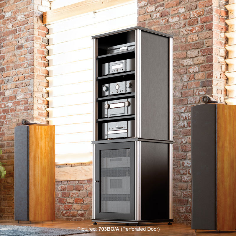 Salamander Synergy Single Box Shower Enclosure SB303W/BG/A - Durable Aluminum Posts, Dark Walnut Frame