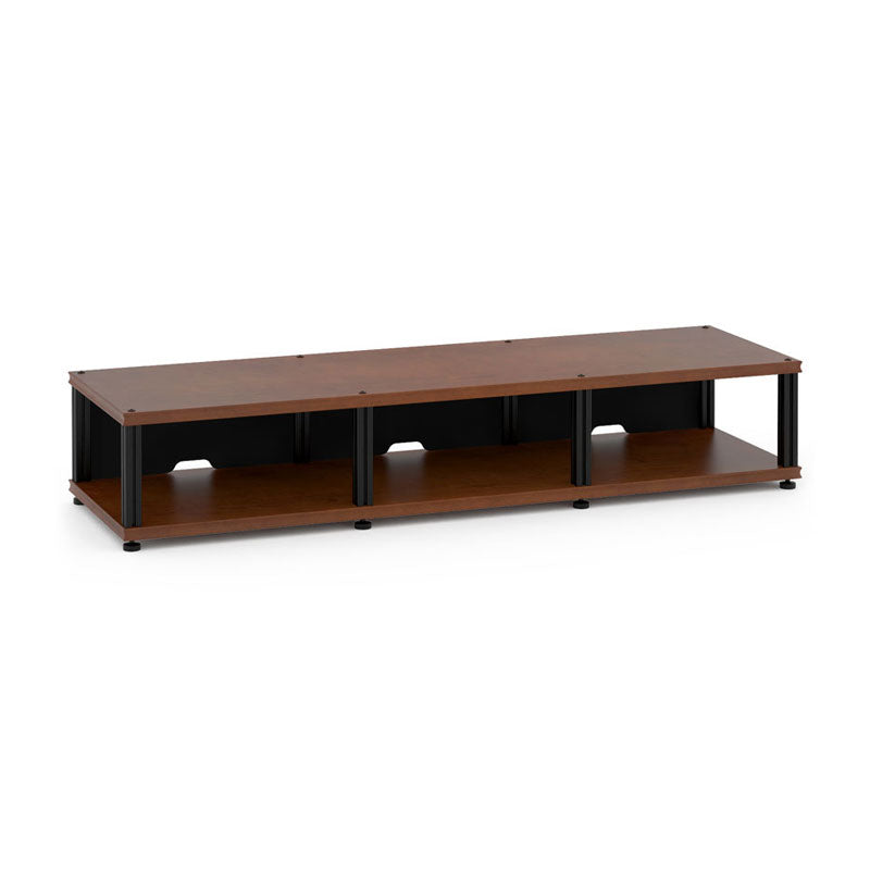 Salamander Synergy Triple 10 AV Cabinet Cherry Black Posts – Modular Media Storage