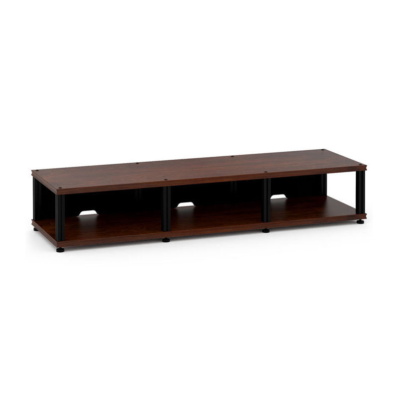 Salamander Synergy Triple 10 AV Cabinet Walnut Black Posts - Modular, Durable