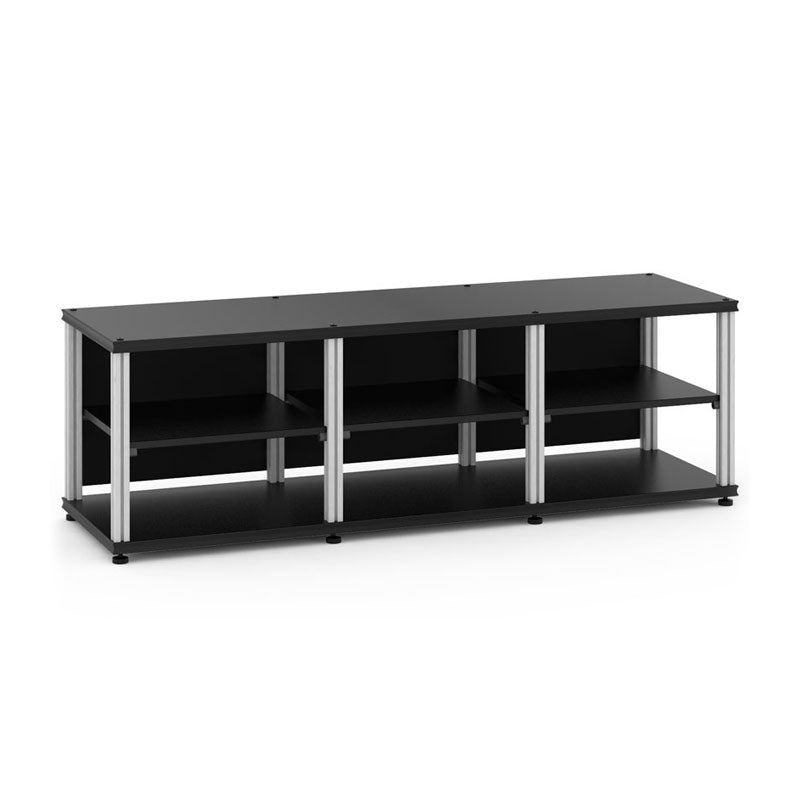 Salamander Synergy Triple 20 AV Cabinet Black Oak with Aluminum Posts