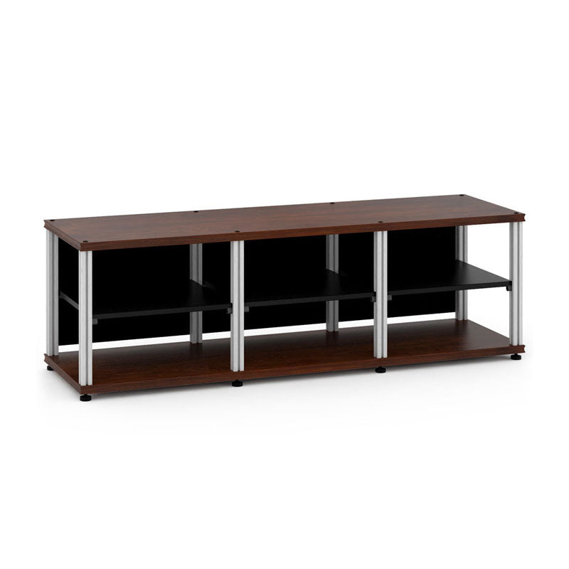 Salamander Synergy Triple 20 AV Cabinet Walnut with Aluminum Posts