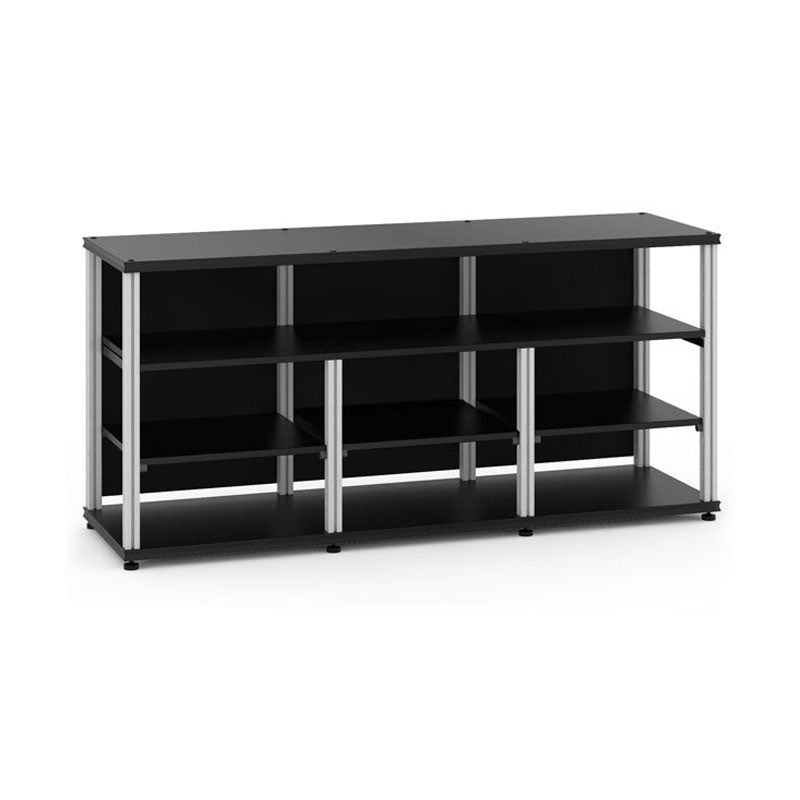 Salamander Synergy Triple 30 Center Opening Door System – Black Oak, Aluminum Posts