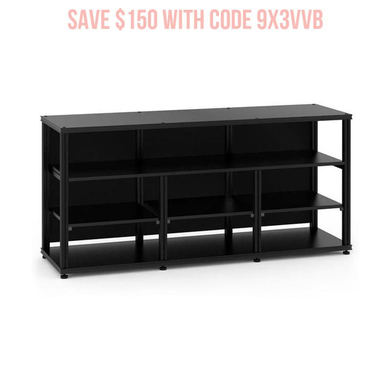 Salamander Synergy Triple 30 Open Center AV Cabinet – Black Oak