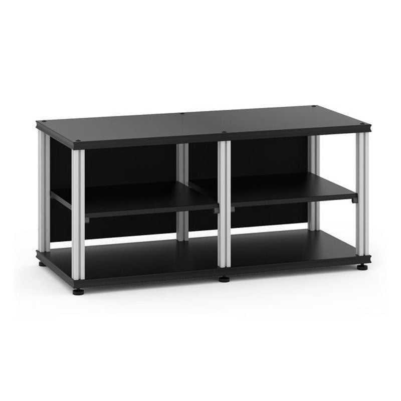 Salamander Synergy Twin 20 Black Oak AV Cabinet with Aluminum Posts