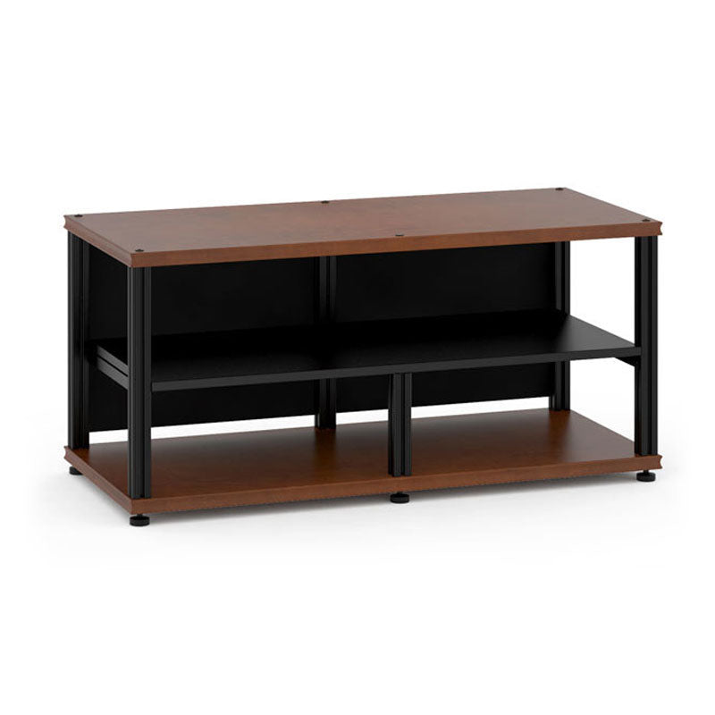 Salamander Synergy Twin 20 Center Opening Media Cabinet Cherry Black Posts