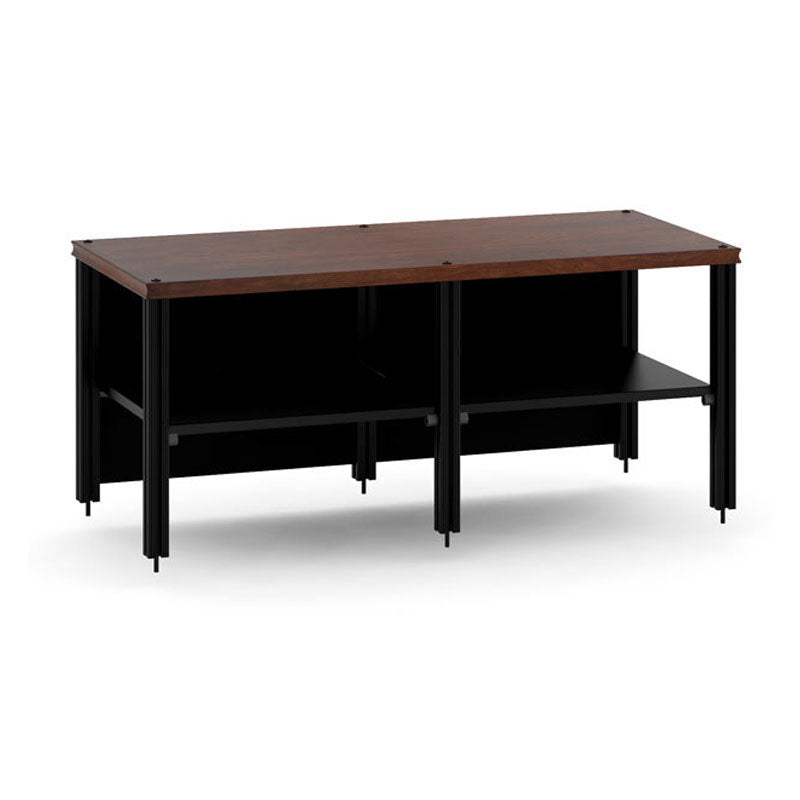 Salamander Synergy Twin 20 Extension Dark Walnut with Black Posts – Modular AV Storage Upgrade