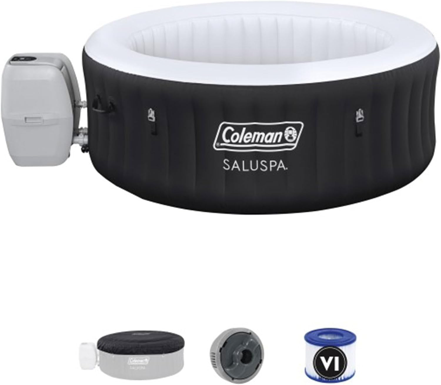 SaluSpa Miami AirJet Inflatable Hot Tub 2 To 4 Person Black