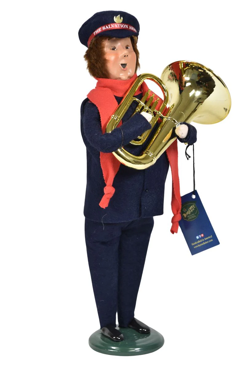 Salvation Army Man with Tuba Caroler