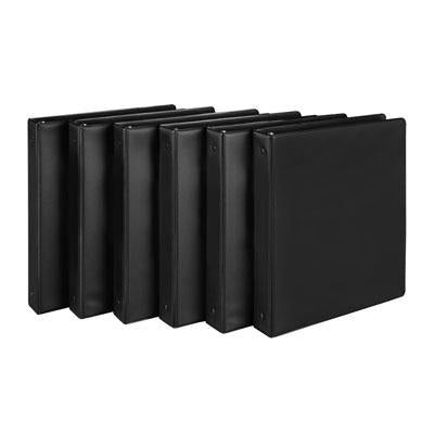 Samsill 1/2" 3-Ring View Binders Black 12/Pack