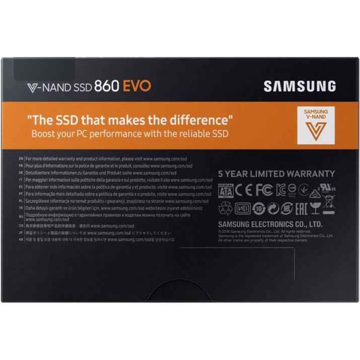Samsung 860 EVO MZ-76E250B/AM 250 GB Solid State Drive - 2.5 Internal - SATA (SATA/600)"