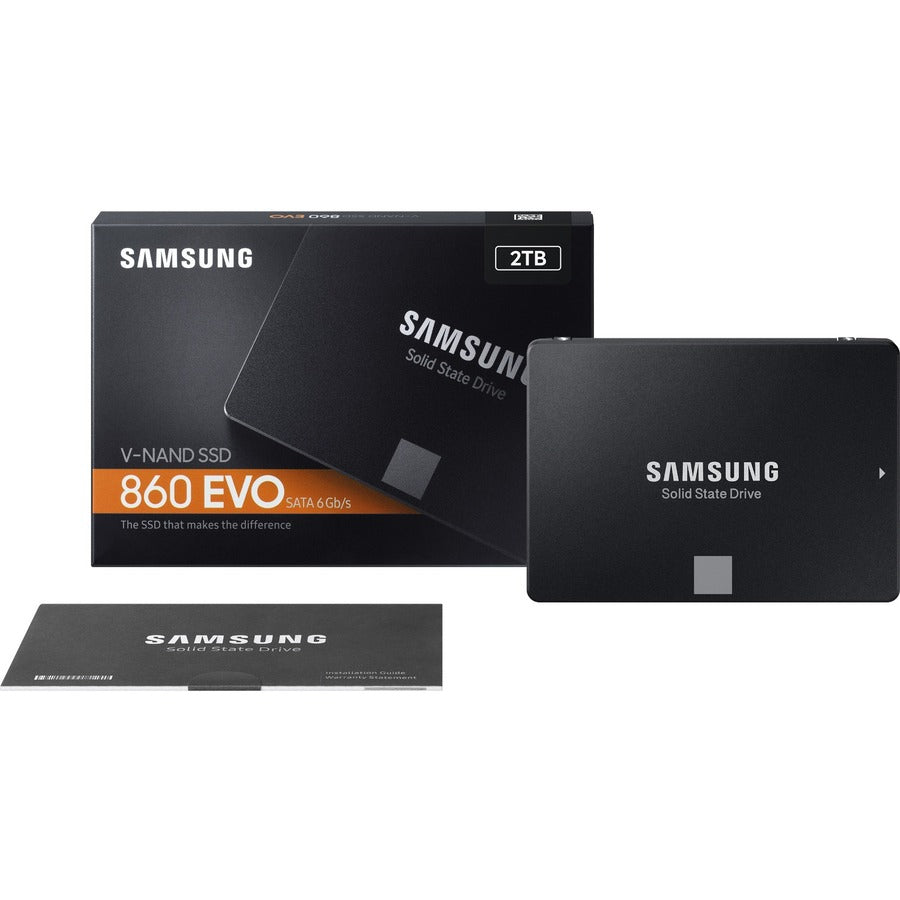 Samsung 860 EVO MZ-76E2T0BW 2 TB Solid State Drive - 2.5 Internal - SATA (SATA/600)"