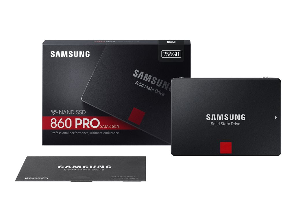 Samsung 860 PRO MZ-76P256BW - SSD - encrypted - 256 GB - internal - 2.5 - SATA 6Gb/s - buffer: 512 MB - 256-bit AES -