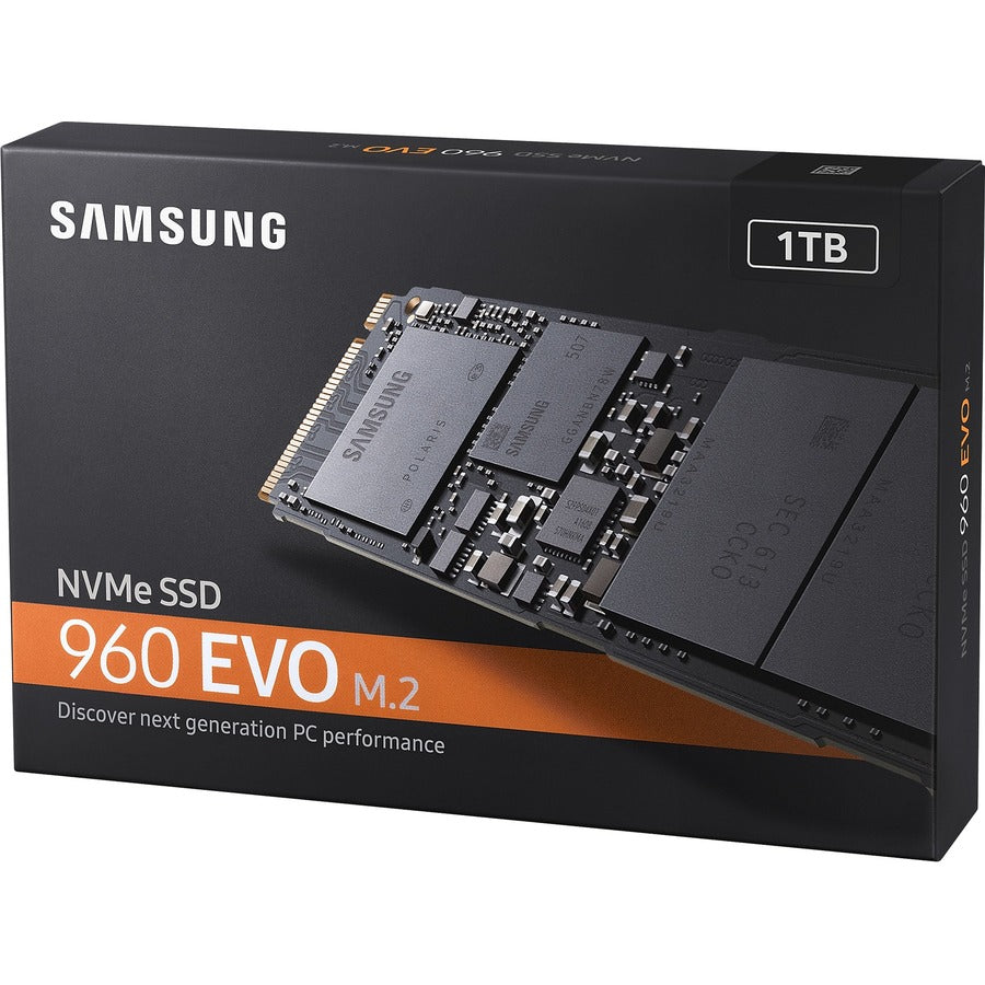 Samsung 960 EVO MZ-V6E1T0BW 1 TB Solid State Drive - M.2 2280 Internal - PCI Express NVMe (PCI Express NVMe 3.0 x4) MZ-V6E1T0BW-RF