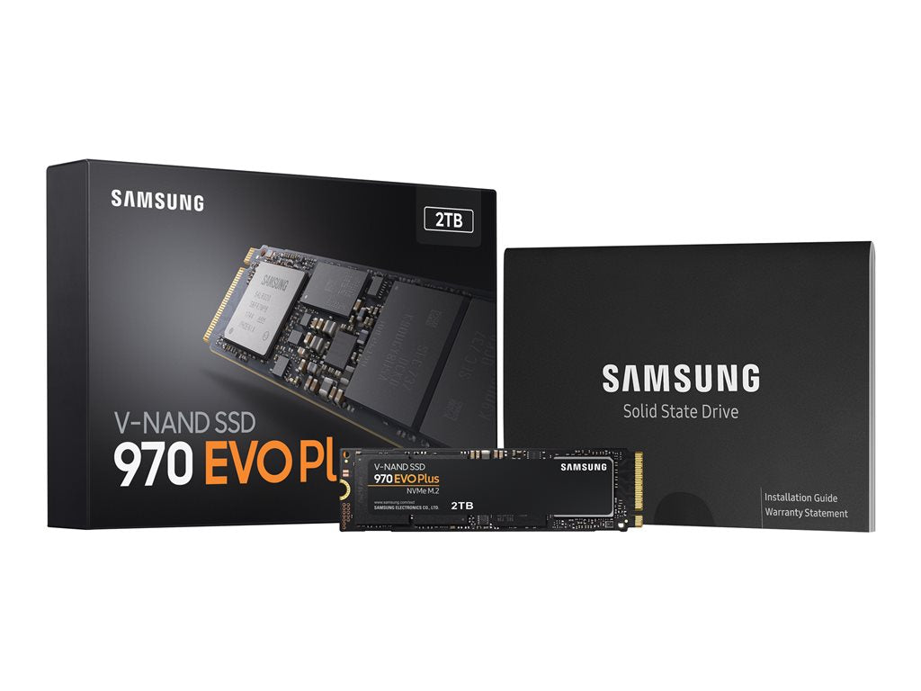 Samsung 970 EVO Plus MZ-V7S2T0 - SSD - encrypted - 2 TB - internal - M.2 2280 - PCIe 3.0 x4 (NVMe) - buffer: 2 GB -
