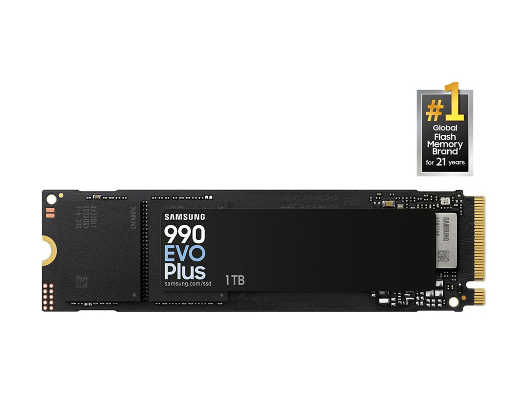Samsung 990 EVO Plus MZ-V9S1T0 - SSD - encrypted - 1 TB - internal - M.2 2280 - PCIe 5.0 x2 (NVMe) - 256-bit AES - TCG