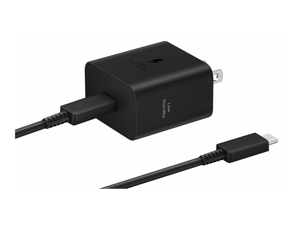 Samsung EP-T4511 - Power adapter - 45 Watt - 5 A - SFC (24 pin USB-C) - on cable: USB-C - black EP-T4511XBEGUS