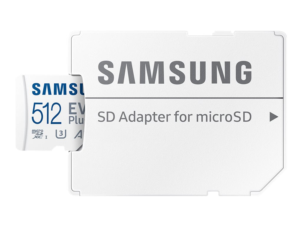 Samsung EVO Plus MB-MC512KA - Flash memory card (microSDXC to SD adapter included) - 512 GB - A2 / Video Class V30 /