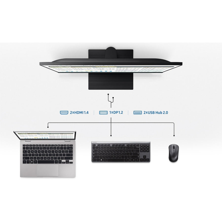 Samsung F22T454FQN 22 Class Full HD LCD Monitor - 16:9 - Black" LF22T454FQNXGO