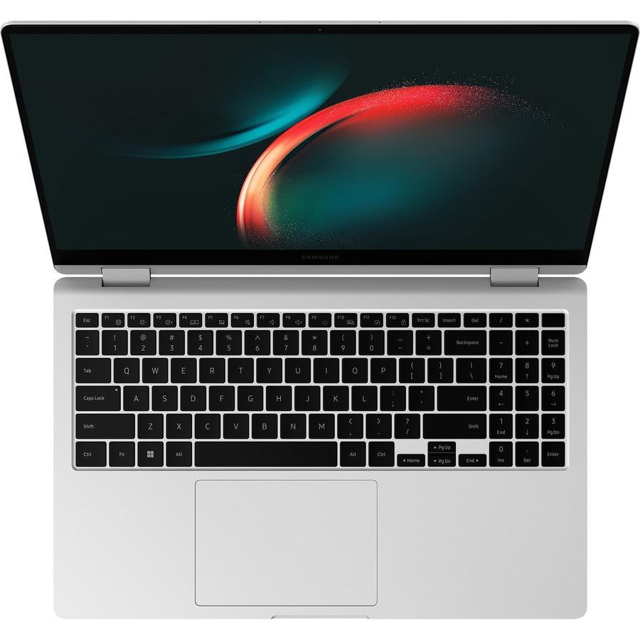 Samsung Galaxy Book3 360 NP754QFG-KB1US 15.6" Touchscreen Convertible 2 in 1 Notebook - Full HD - 1920 x 1080 - Intel Core i7 13th Gen i7-1360P 2.20 GHz - Intel Evo Platform - 16 GB Total RAM - 16 GB On-board Memory - 512 GB SSD - Silver